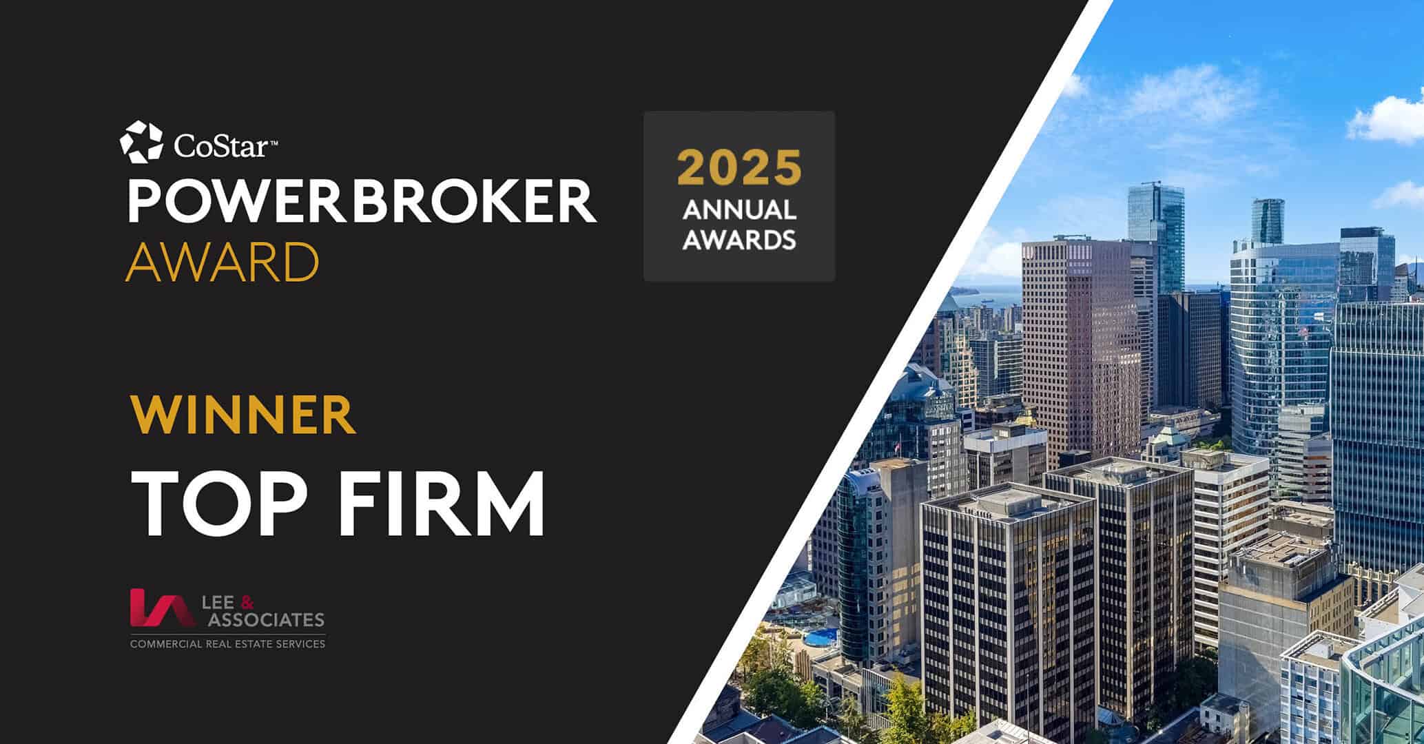 Lee & Associates Vancouver Receives 2025 CoStar Power Broker Awards